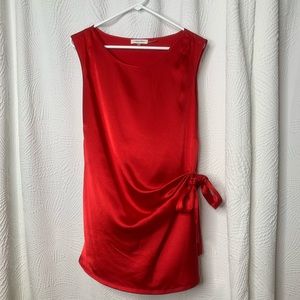 Calvin Klein Satin Red Tank
